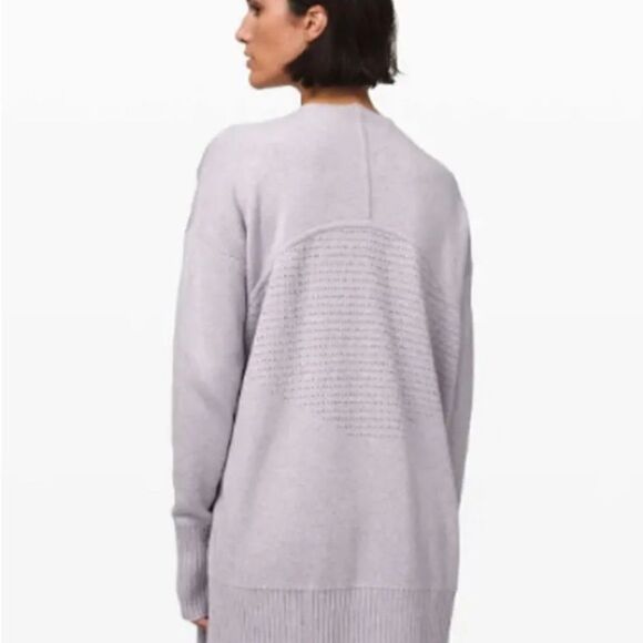 Lululemon still lotus wrap reversible long cardigan sweater - Picture 3 of 12